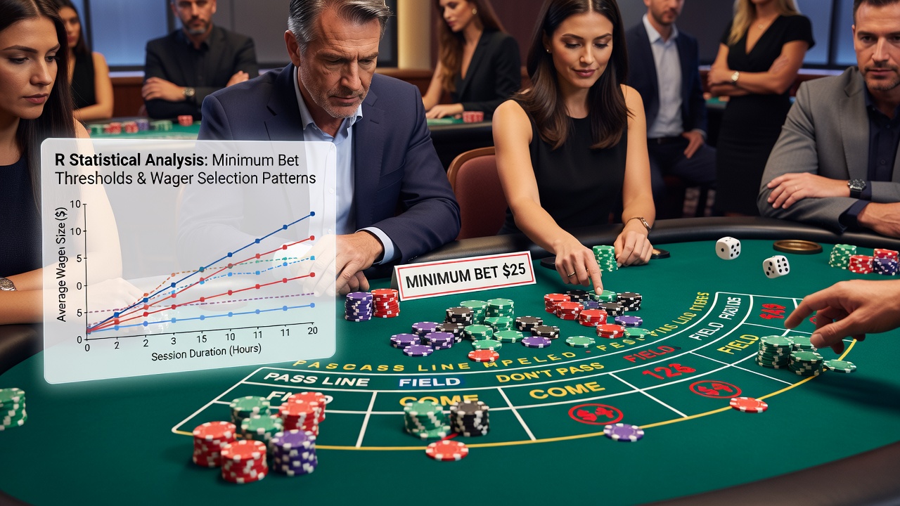 Players at a craps table placing chips on the layout during a busy evening session